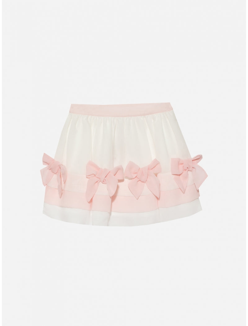 Chiffon White and Pink Skirt